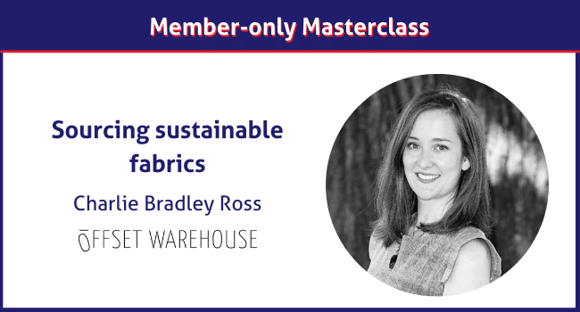 Sustainable fabrics and avoiding greenwashing Charlie Bradley Ross Offset Warehouse