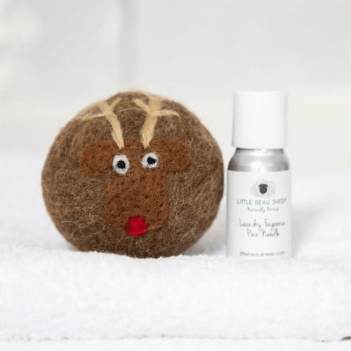 Rudolph Reindeer Laundry Ball & Oil Set by Little Beau Sheep