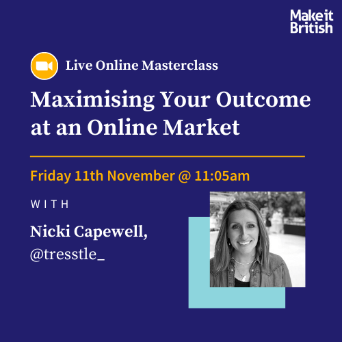 MIB Masterclass with Nicki Capewell, Maximising Your Outcome at an Online Market Masterclass