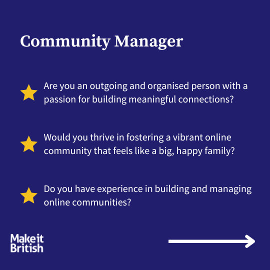 Community Manager Make it british