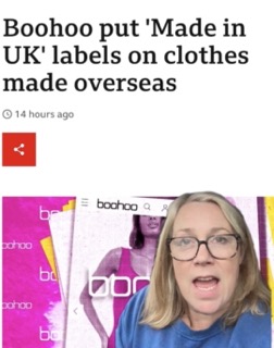 Boohoo put Made in UK labels on clothes made overseas